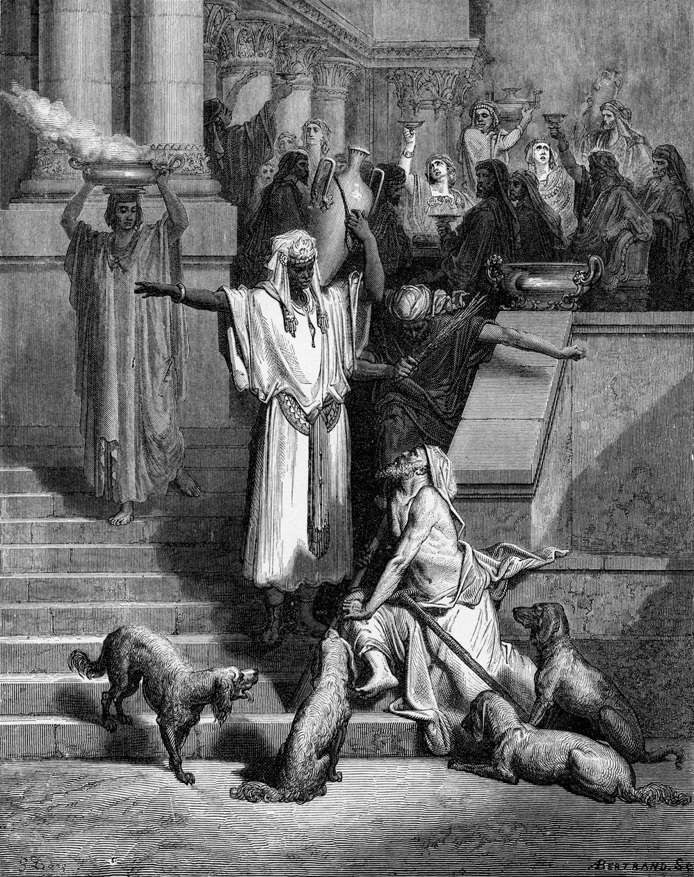 Lázaro e o homem rico de Gustave Dore