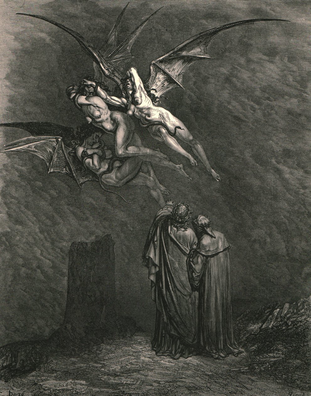 Marque mil Erynnis terríveis, c1890. de Gustave Dore