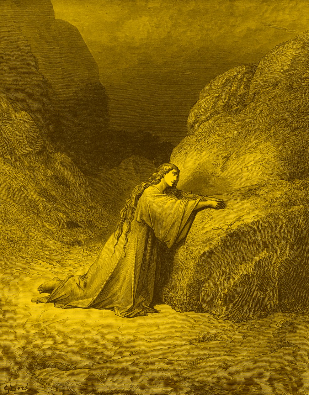 Maria Madalena, a pecadora arrependida - Bíblia de Gustave Dore