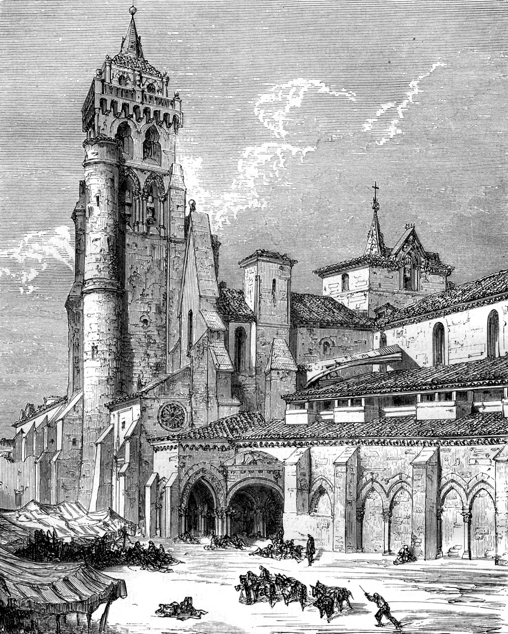 Mosteiro de Las Huelgas, Burgos, Espanha, século XIX de Gustave Dore