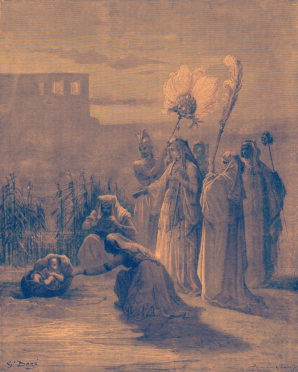 Moisés nas touceiras de Gustave Dore