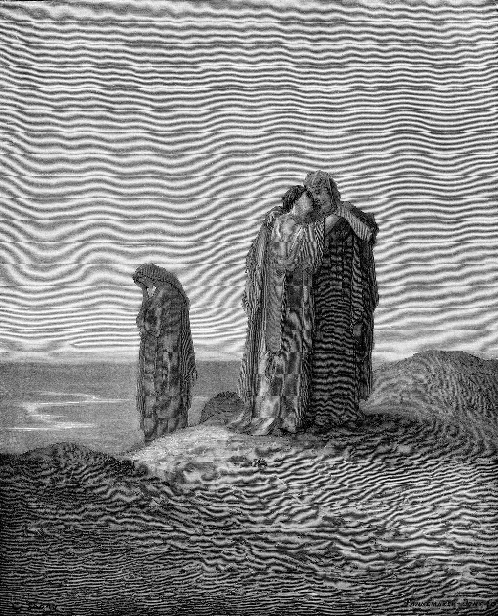 Noemi e as suas filhas de Gustave Dore