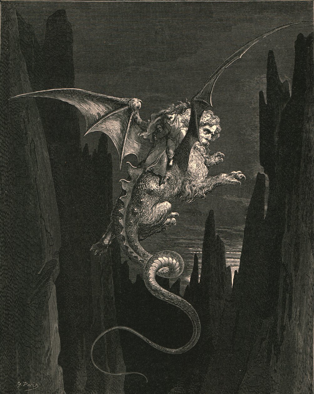 Novo terror que concebi no mergulho íngreme, c1890. de Gustave Dore