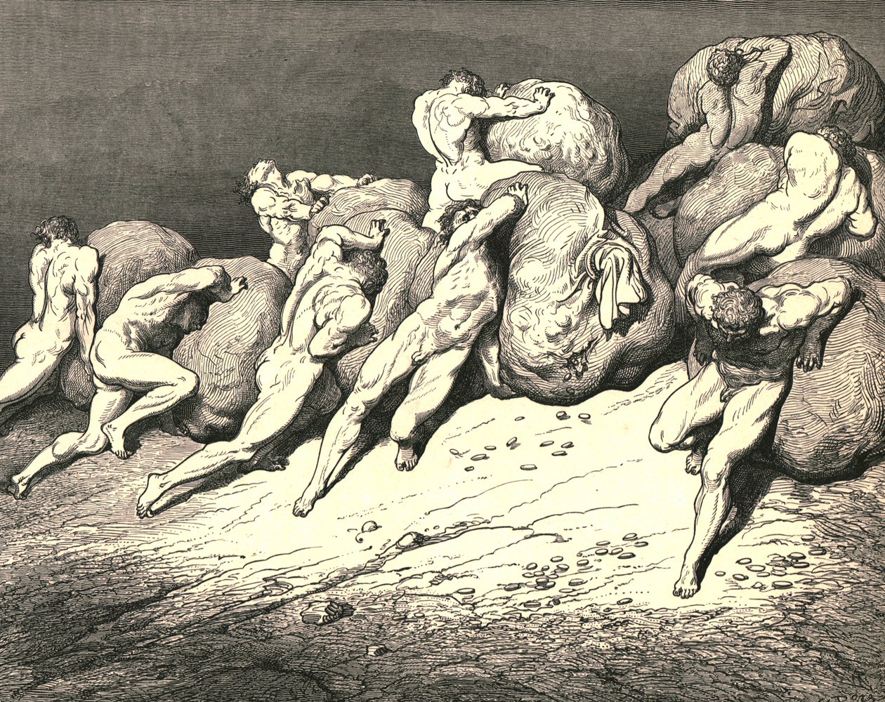 Nem todo o ouro, que está sob a lua ou nunca esteve, c1890. de Gustave Dore