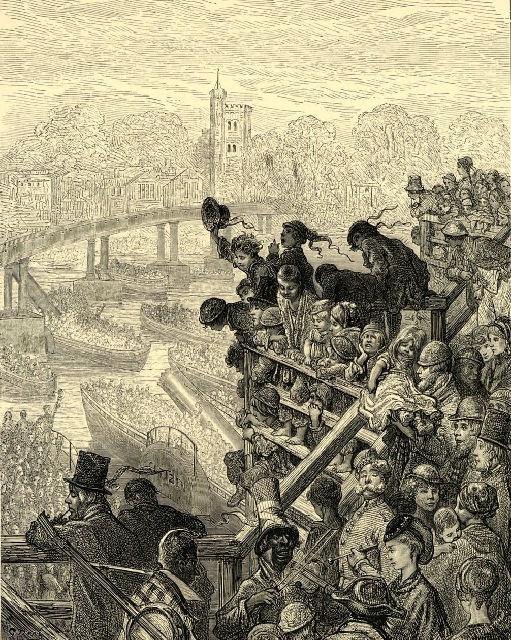 barco de Oxford e Cambridge de Gustave Dore