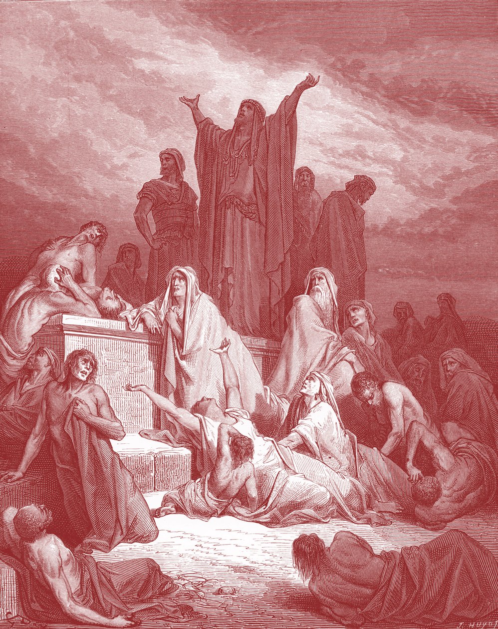 Peste de Jerusalém, gravura de Doré. - bíblia de Gustave Dore