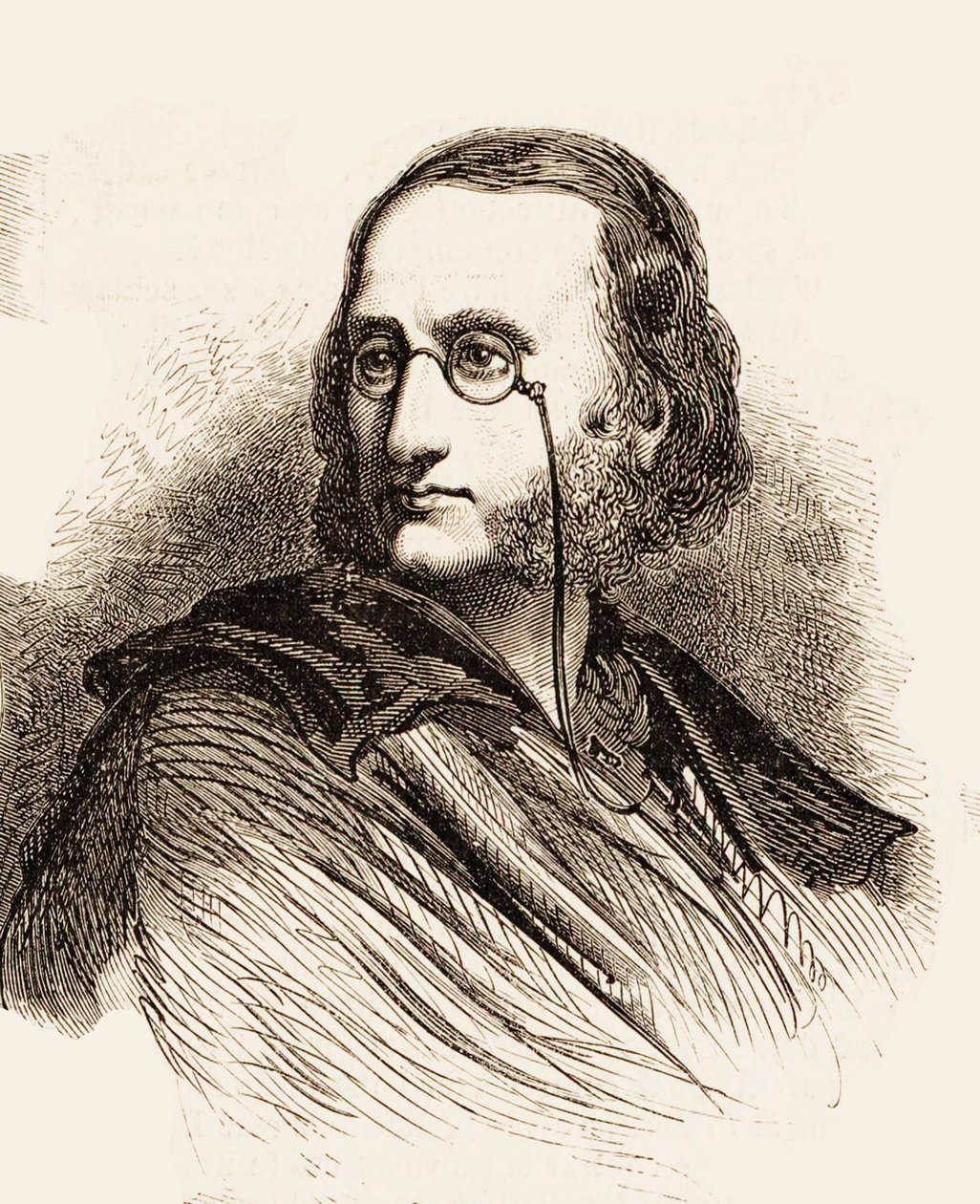 Retrato de Jacques Offenbach 1819-1880, 1860. de Gustave Dore