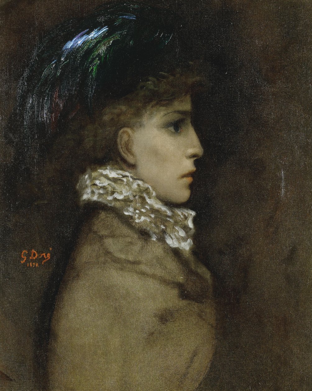 Retrato da atriz Sarah Bernhardt 1844-1923, 1870 de Gustave Dore