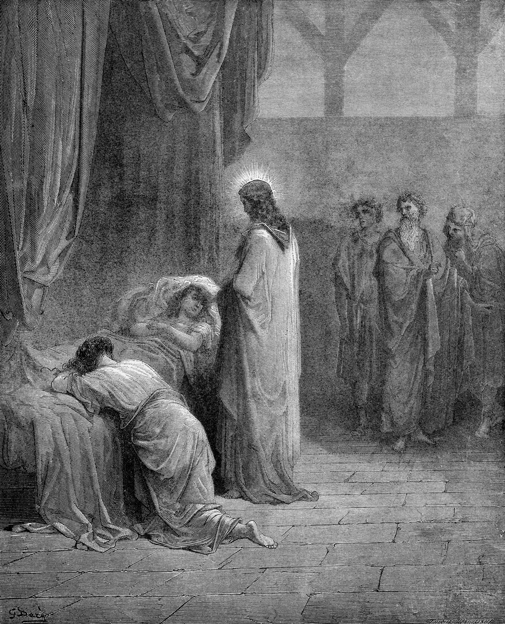 A criação da filha de Jairus de Gustave Dore