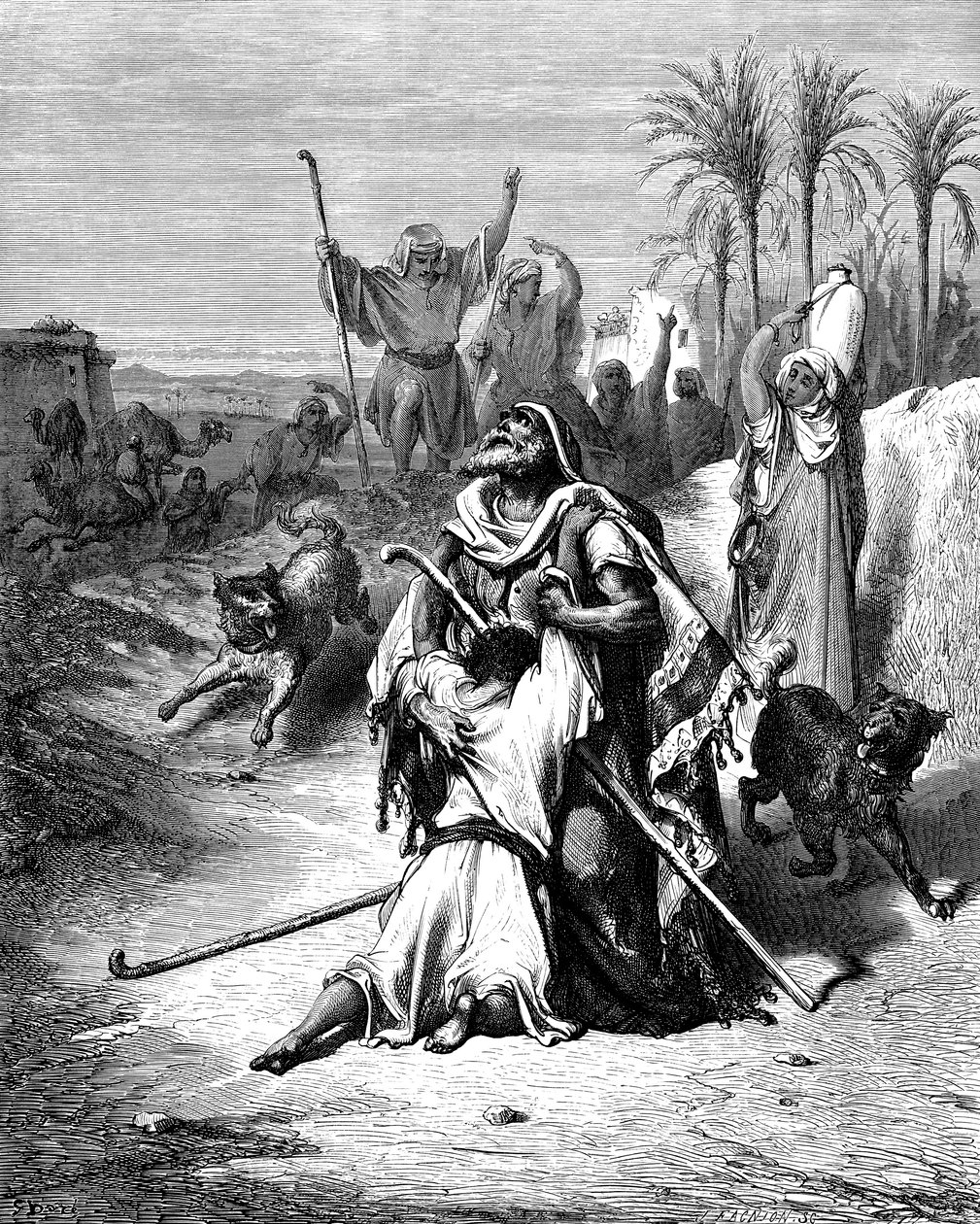 Retorno do Filho Pródigo, 1865-1866 de Gustave Dore