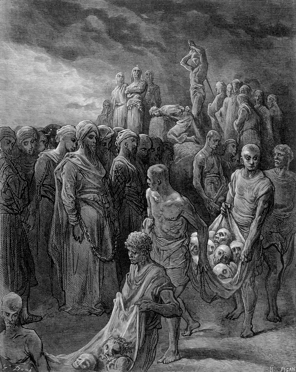 Richard, usando represálias, mandou executar os cativos - gravura de Gustave Doré de Gustave Dore