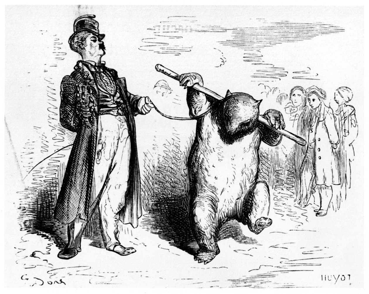 Ring Master, ilustração de &39;Voyage aux Pyrenees&39; por Hippolyte Taine (1828-93), Hachette, Paris, publicado em 1860 de Gustave Dore