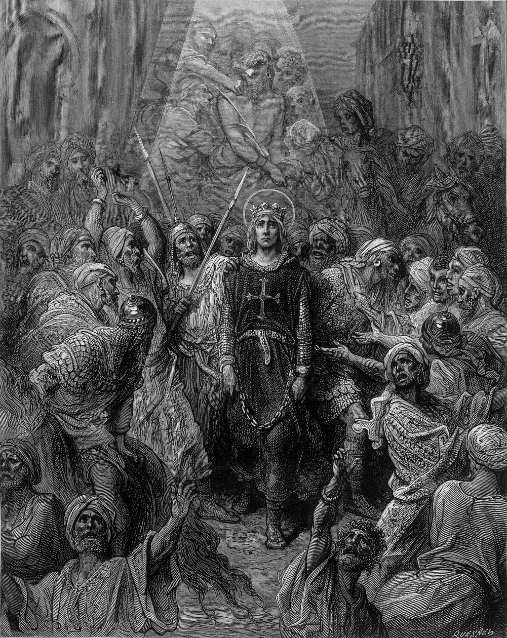 São Luís feito prisioneiro em Mansoura, durante a 7ª cruzada em 1250 - gravura de Gustave Doré de Gustave Dore