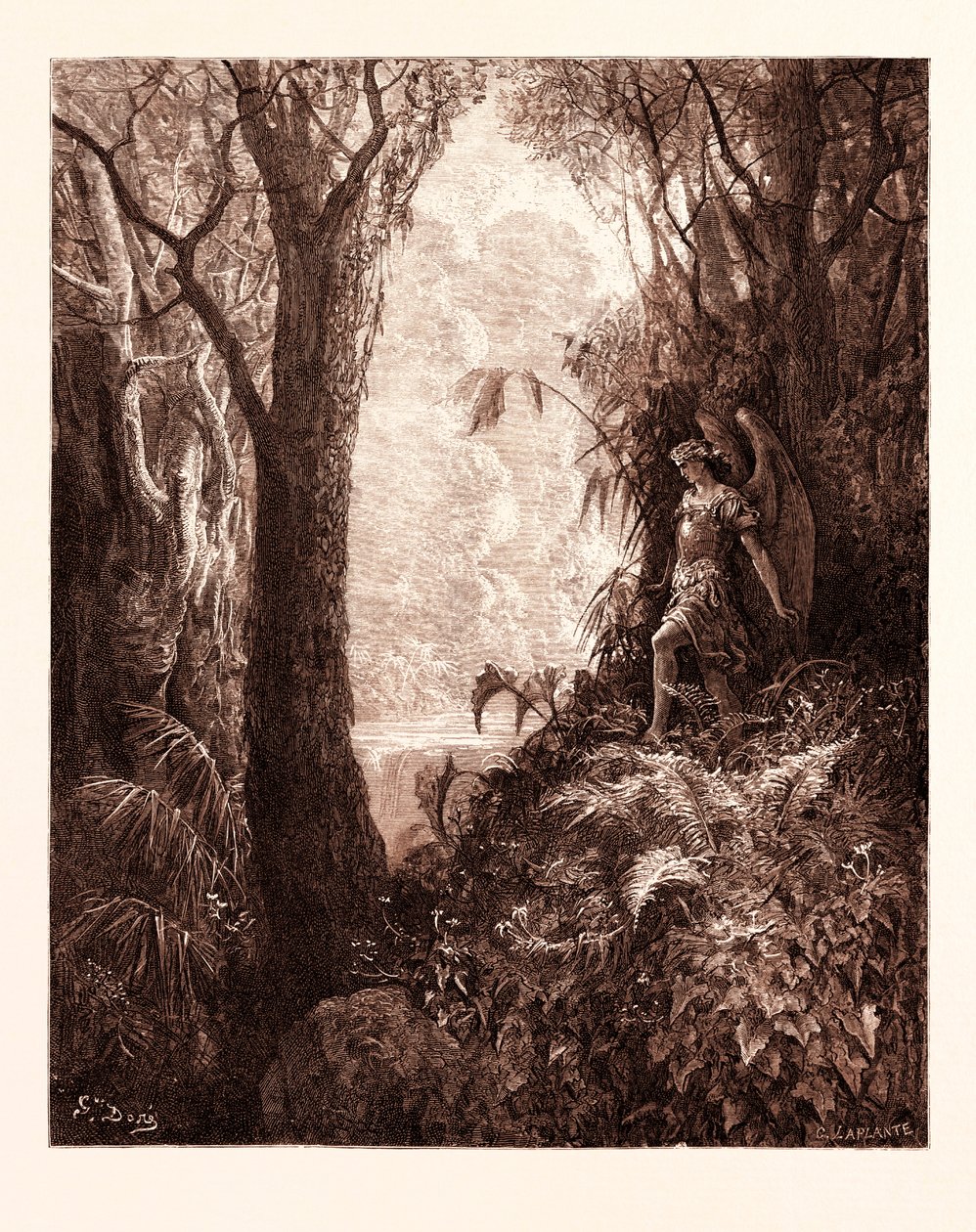 Satanás no Paraíso de Gustave Dore