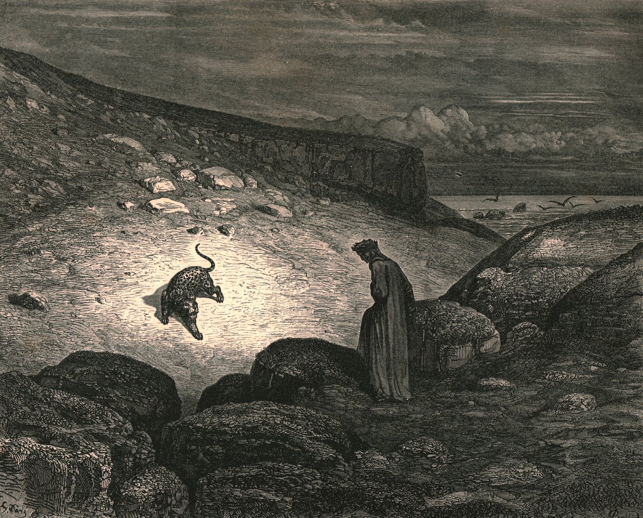 Escassa a subida começou, c1890. de Gustave Dore