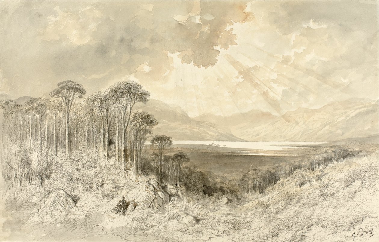 Paisagem escocesa de Gustave Dore