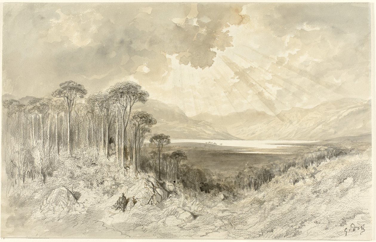 Paisagem escocesa, 1873 de Gustave Dore