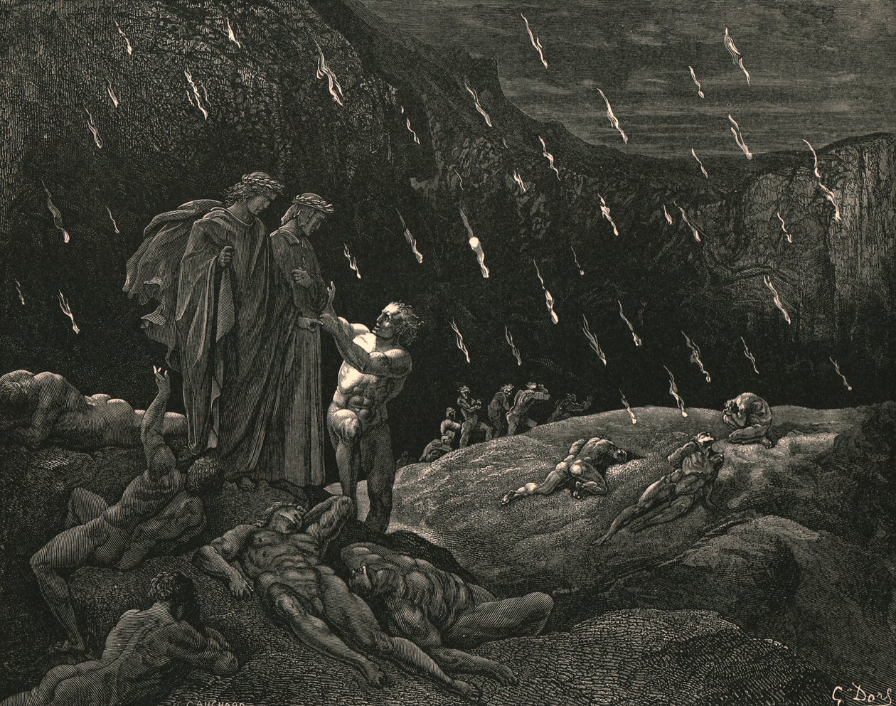 Senhor! Brunetto! E você está aqui, c1890. de Gustave Dore