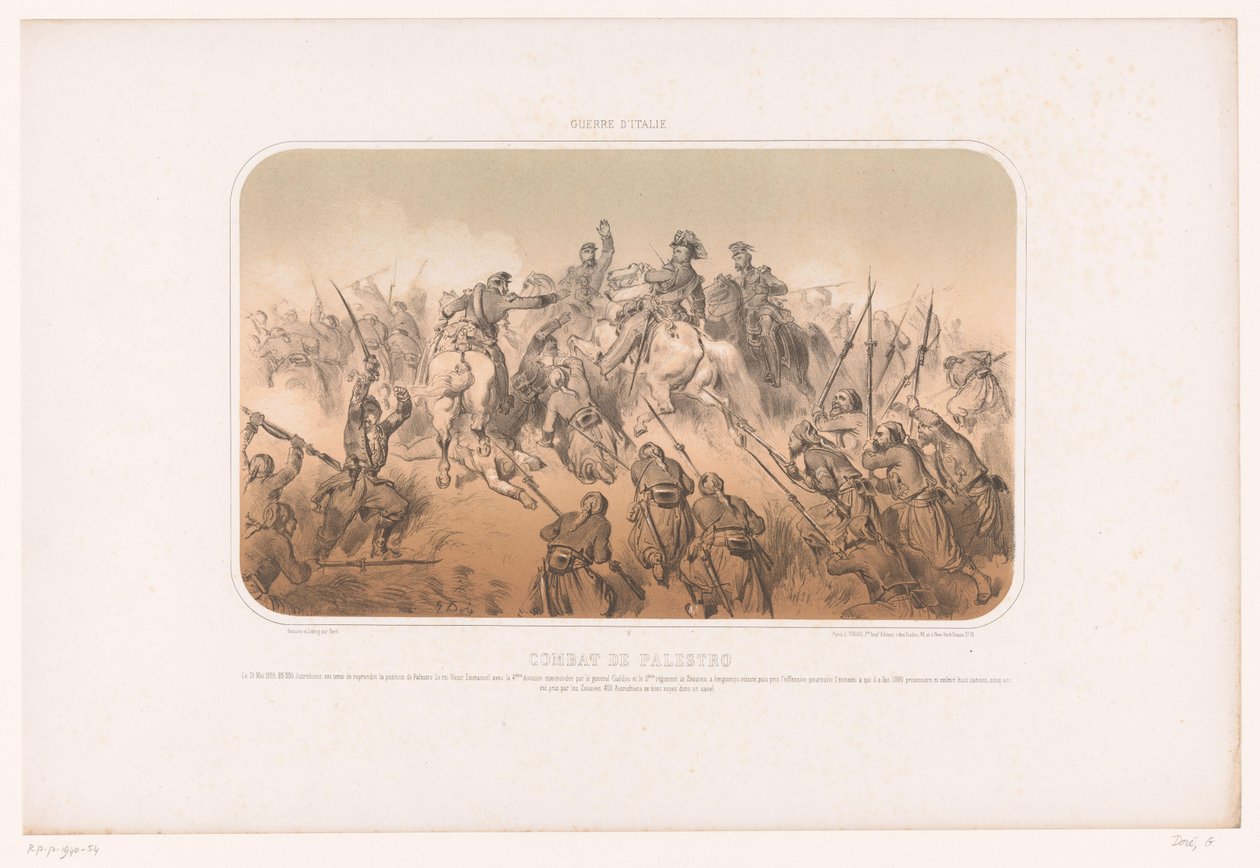 Batalha de Palestro Combat de Palestro (título no objeto) campanha italiana (título da série) Guerre d