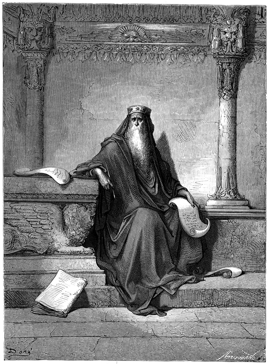 Salomão - Ilustração de Gustave Dore (1832-1883) para A Bíblia (1866) - de Gustave Dore