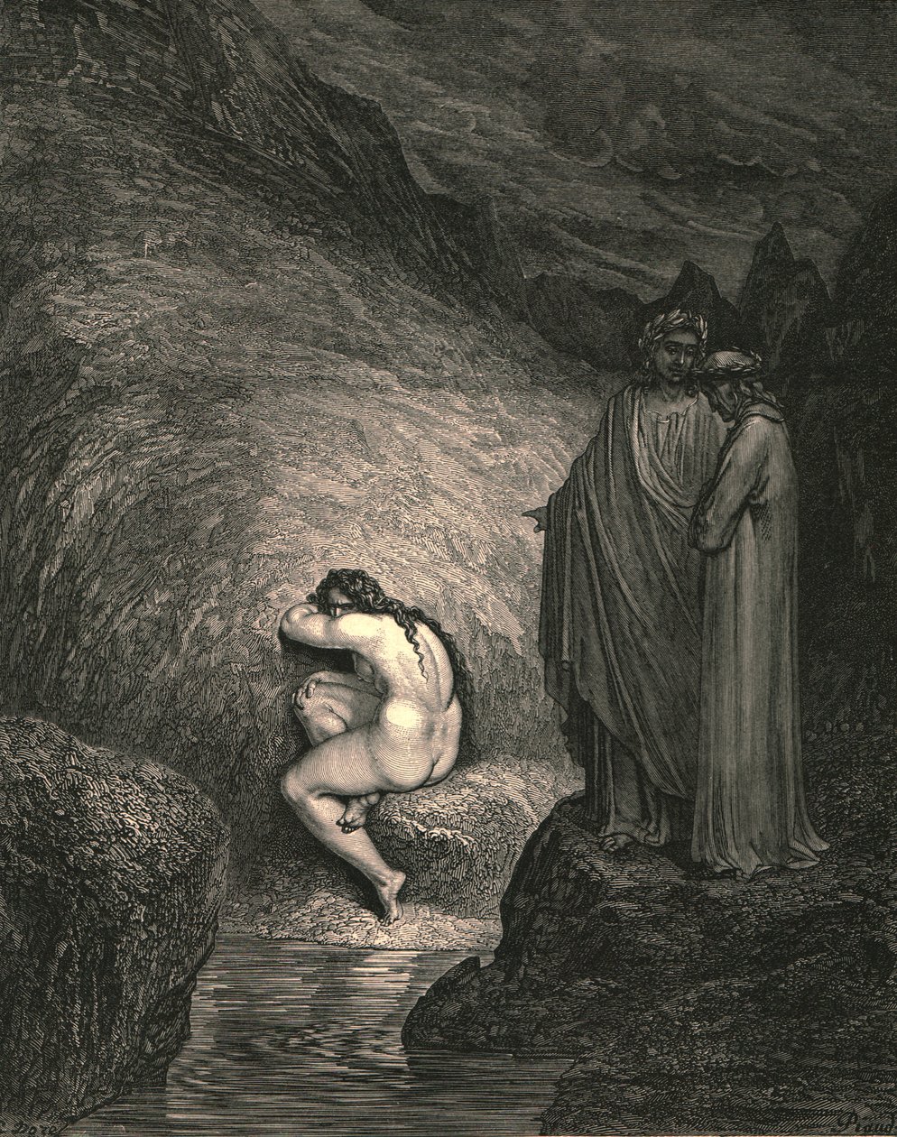 Essa é a alma antiga da miserável Mirra, c1890. de Gustave Dore