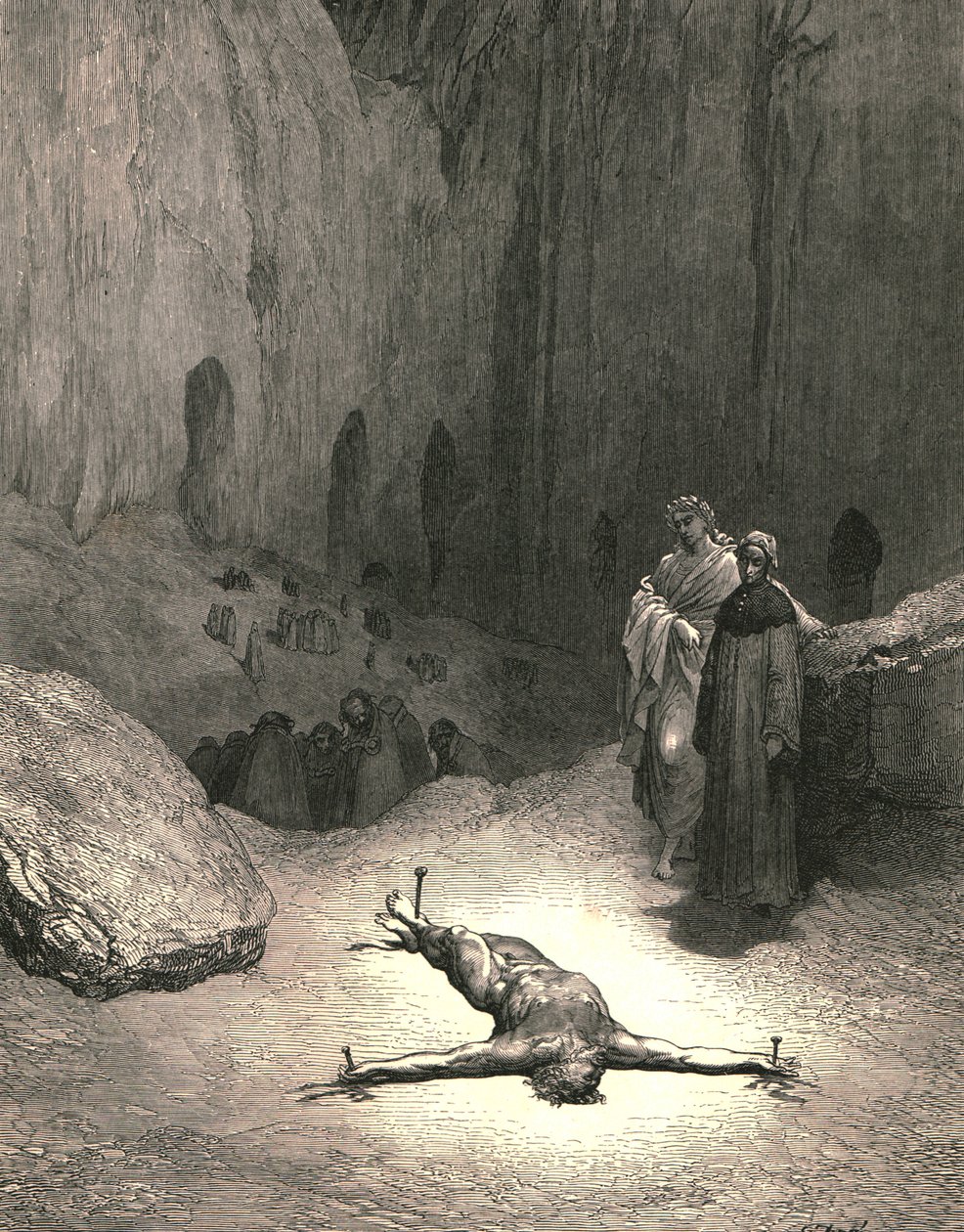 Aquele espírito trespassado ... foi ele quem deu o conselho dos fariseus, c1890. de Gustave Dore