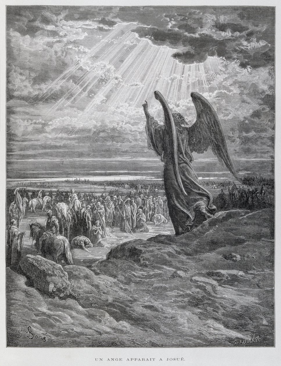 O anjo que aparece a Josué Em de Gustave Dore