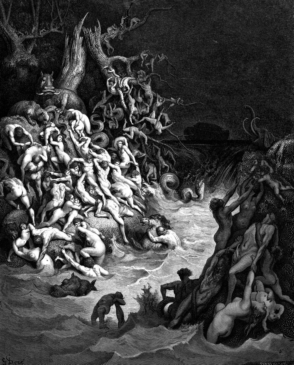 O dilúvio, 1866 de Gustave Dore
