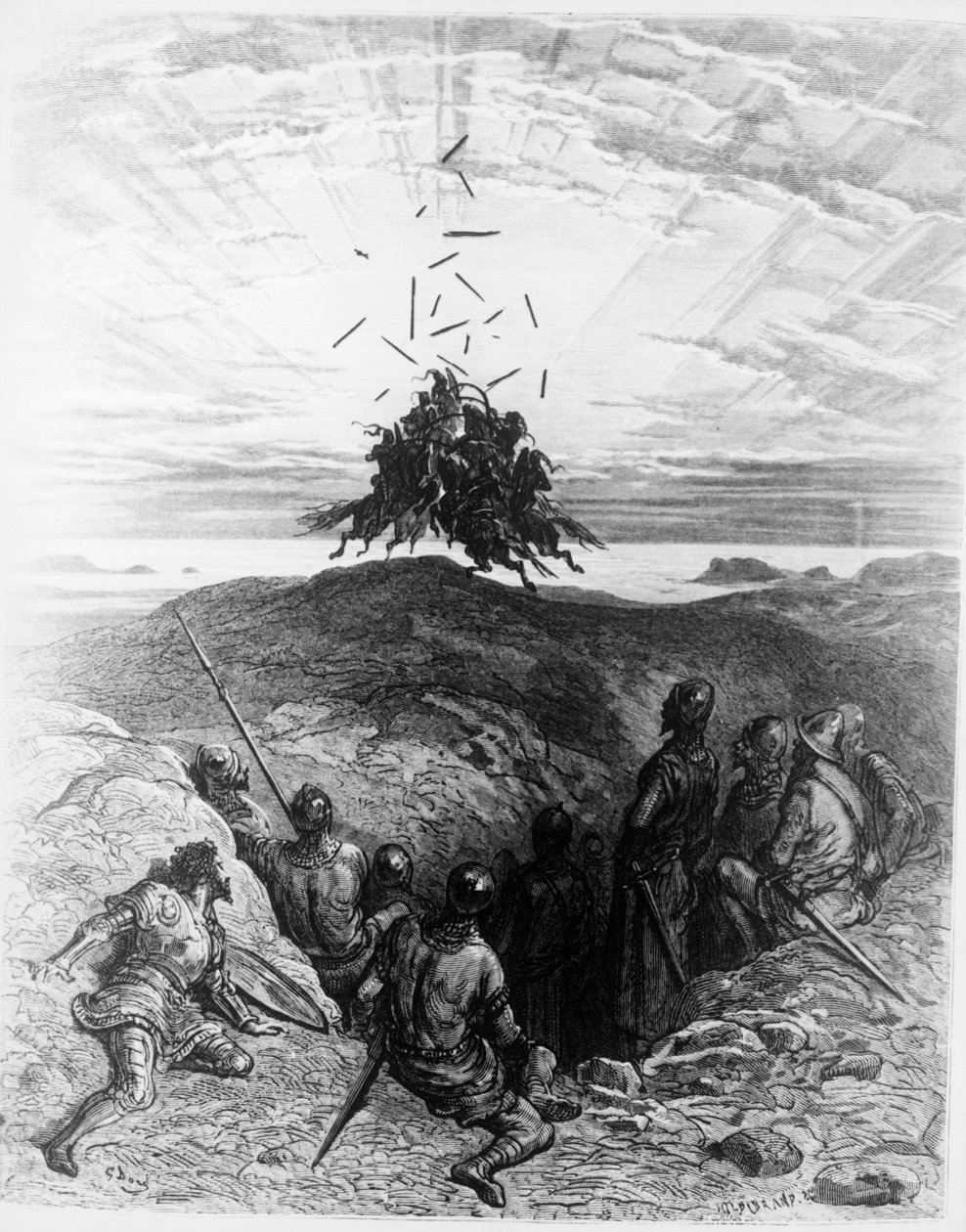 O Frenesi de Orlando de Gustave Dore