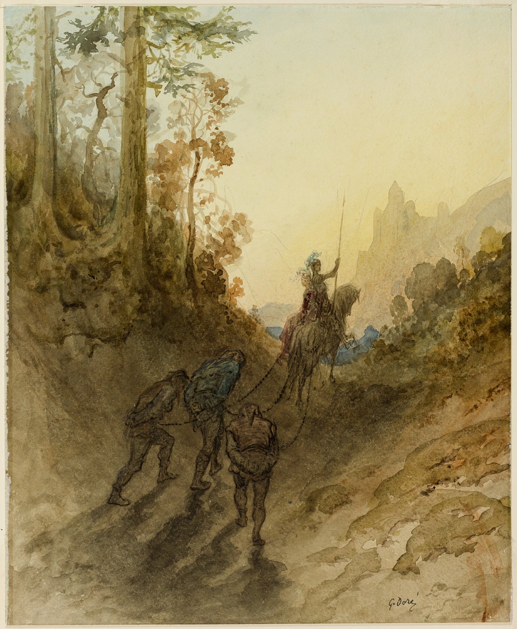 Os gigantes são capturados de Gustave Dore