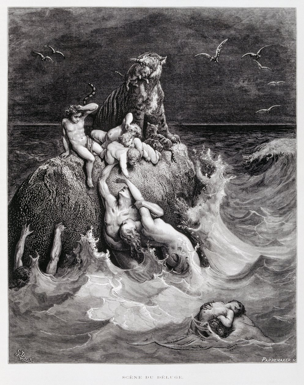 O Grande Dilúvio, ilustração da Bíblia de Dore de Gustave Dore