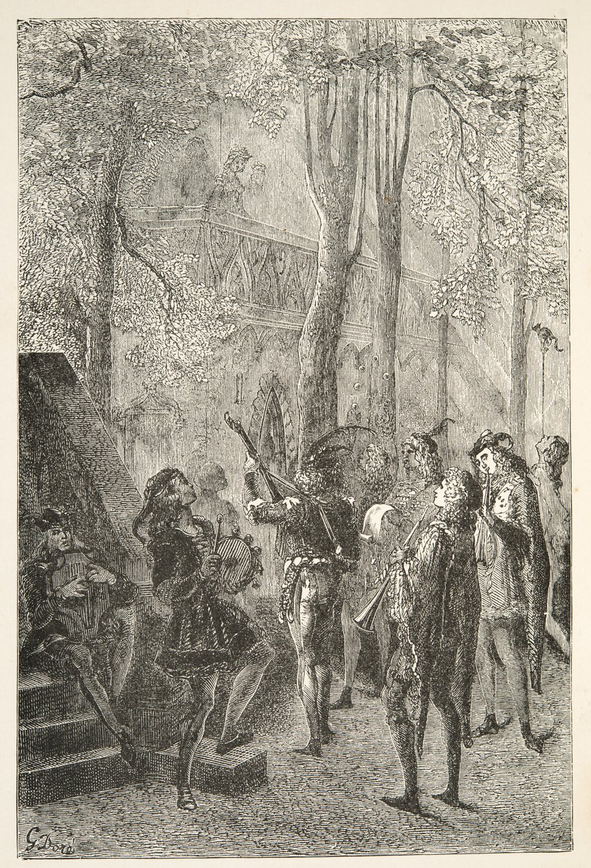 As alegrias do casamento de Sir Gareth, de histórias dos dias do rei Arthur por Charles Henry Hanson, pub.1898 de Gustave Dore