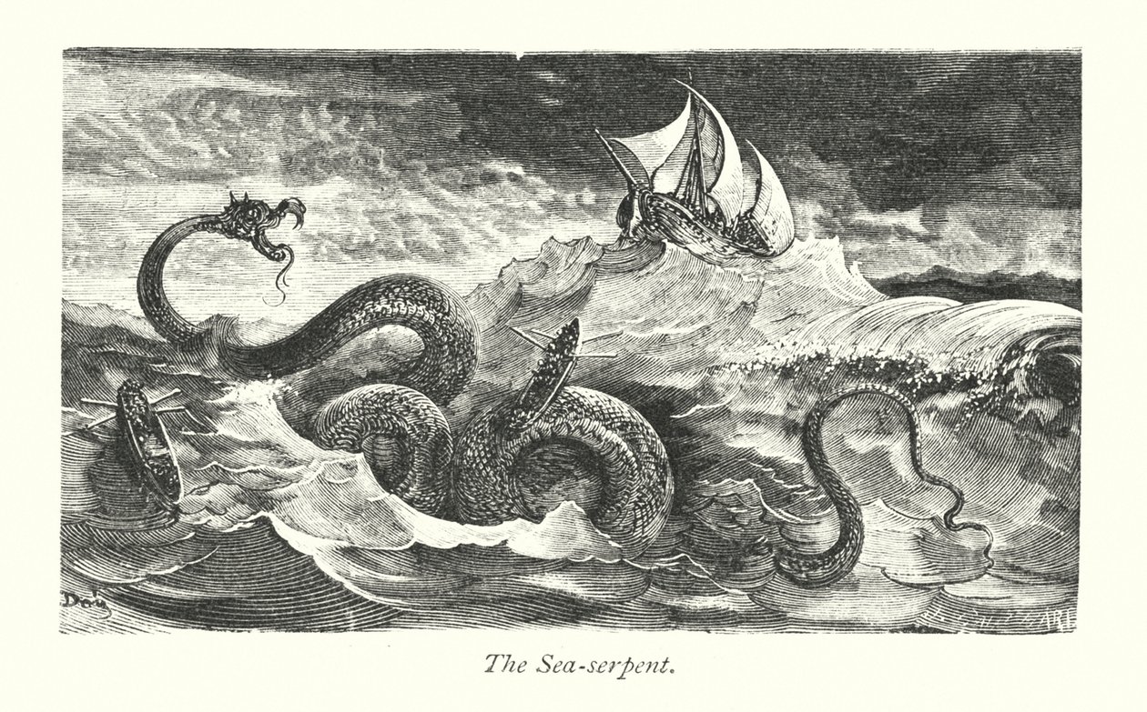 A Serpente do Mar (gravura) de Gustave Dore
