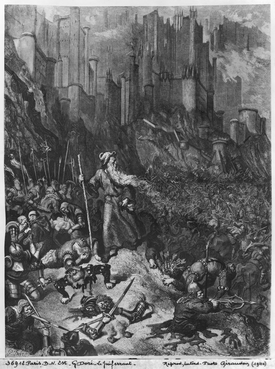 O Judeu Errante, gravado por Felix Jean Gauchard (1825-72) de Gustave Dore