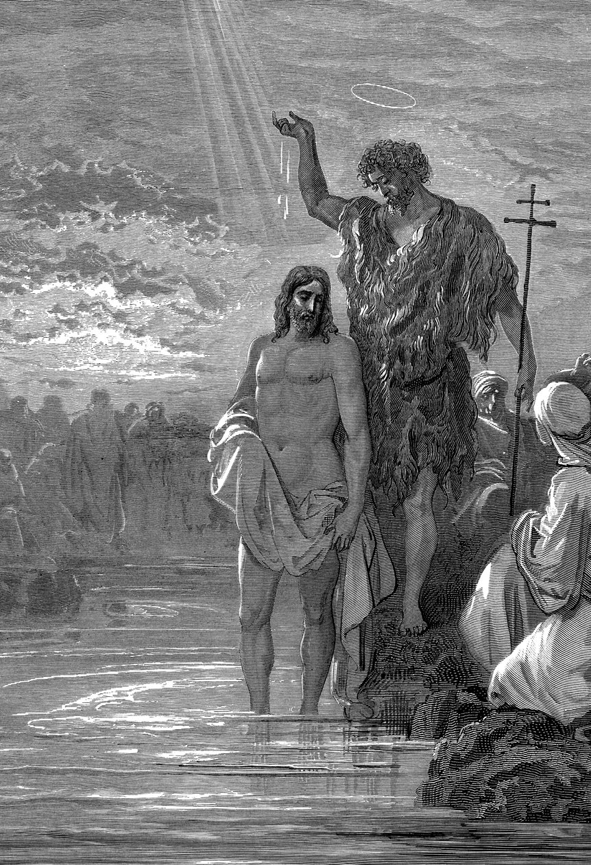 O batismo de Cristo, primeiro século, 1865-1866 de Gustave Dore