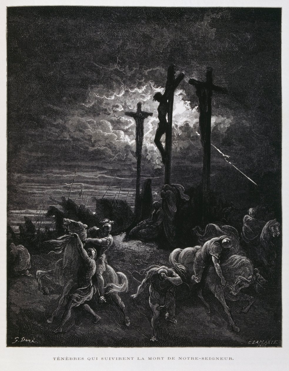 A crucificação de Cristo, ilustração da Bíblia de Dore de Gustave Dore