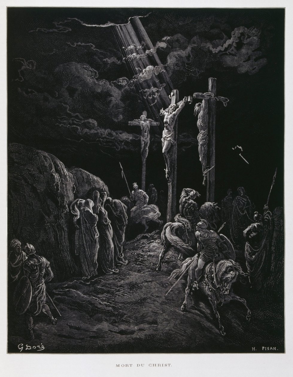 A morte de Cristo na cruz, Ilustração da Bíblia de Dore de Gustave Dore