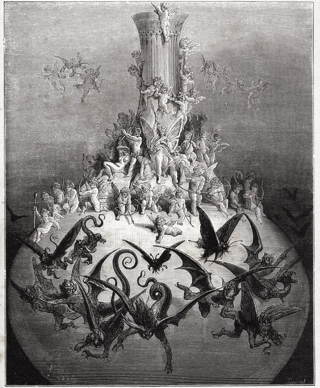 A Garrafa divina, Pantagruel - de Rabelais de Gustave Dore