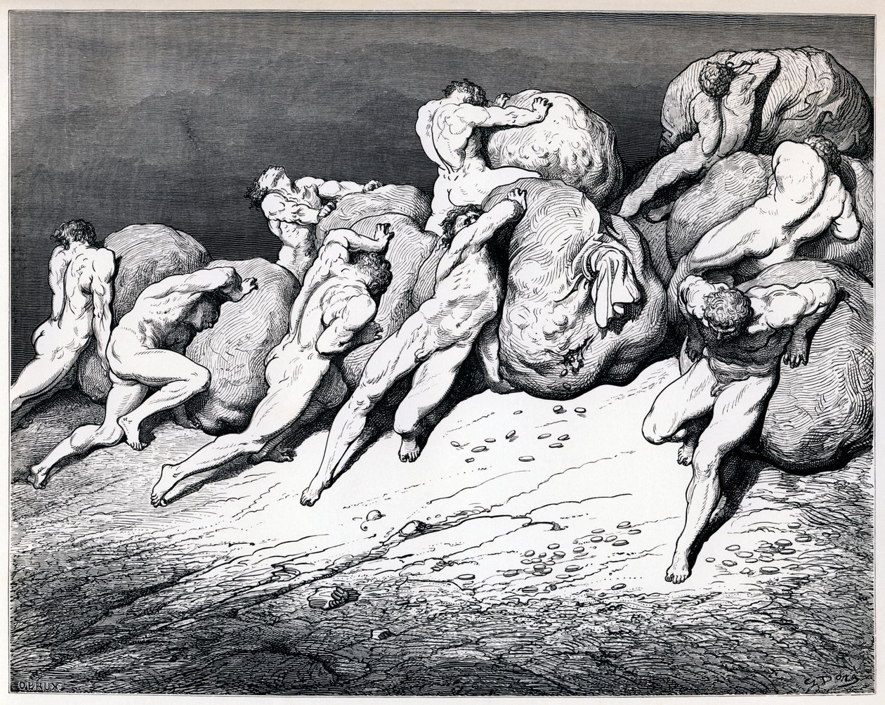 Os acumuladores e desperdiçadores, 1857. de Gustave Dore