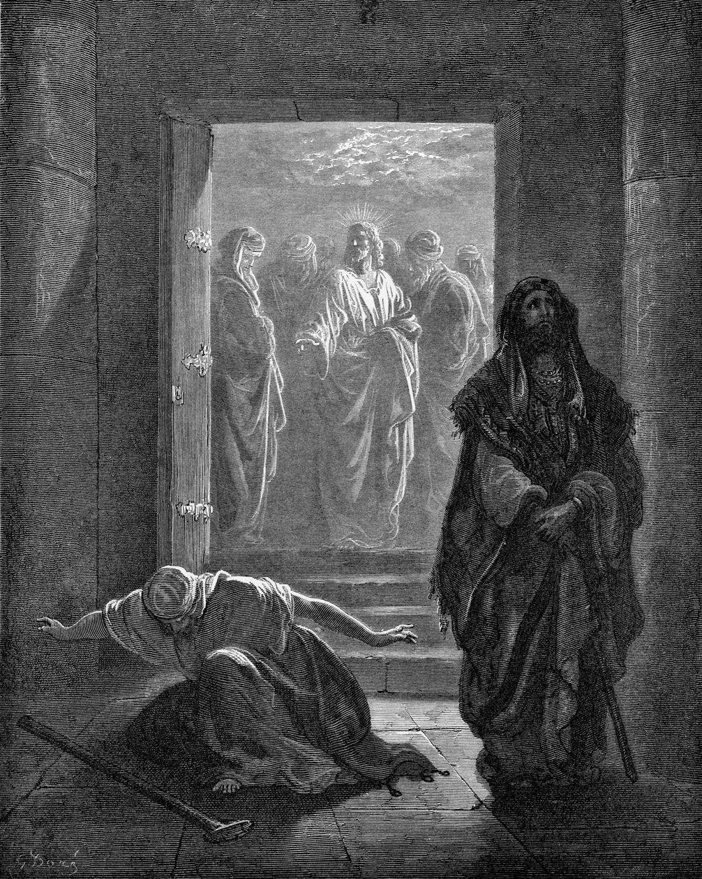 O fariseu e o publicano de Gustave Dore