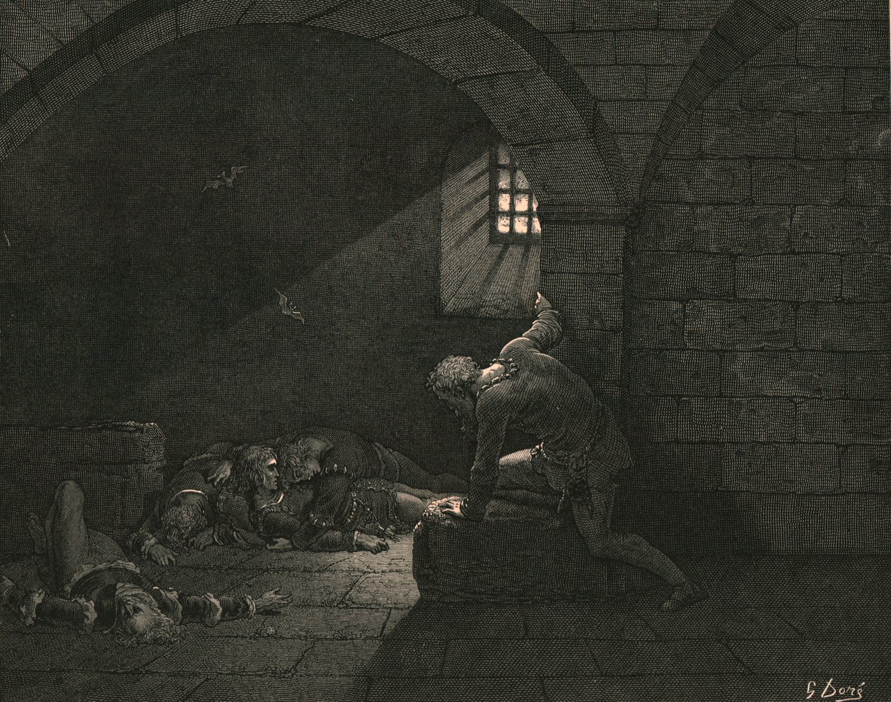 Então, o jejum adquiriu o domínio da dor, c1890. de Gustave Dore