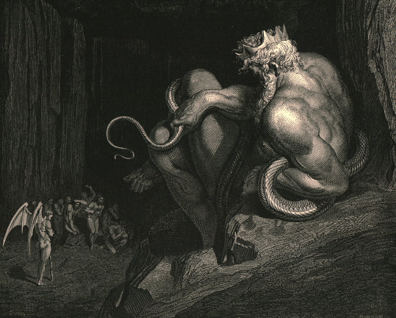 Lá está Minos, c1890. de Gustave Dore