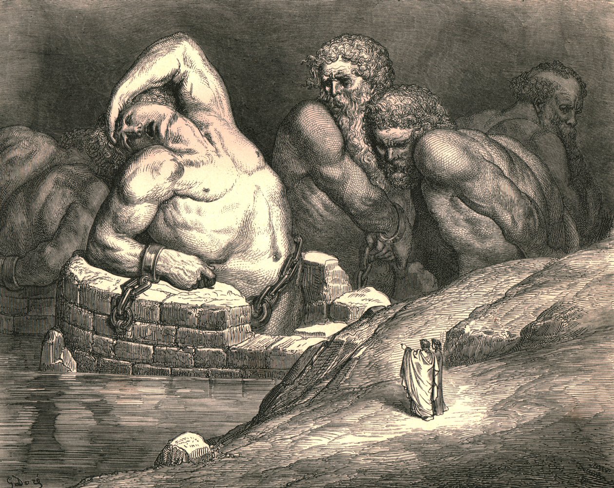 Este orgulhoso, por sua força contra o todo-poderoso Jove, julgaria, c1890. de Gustave Dore