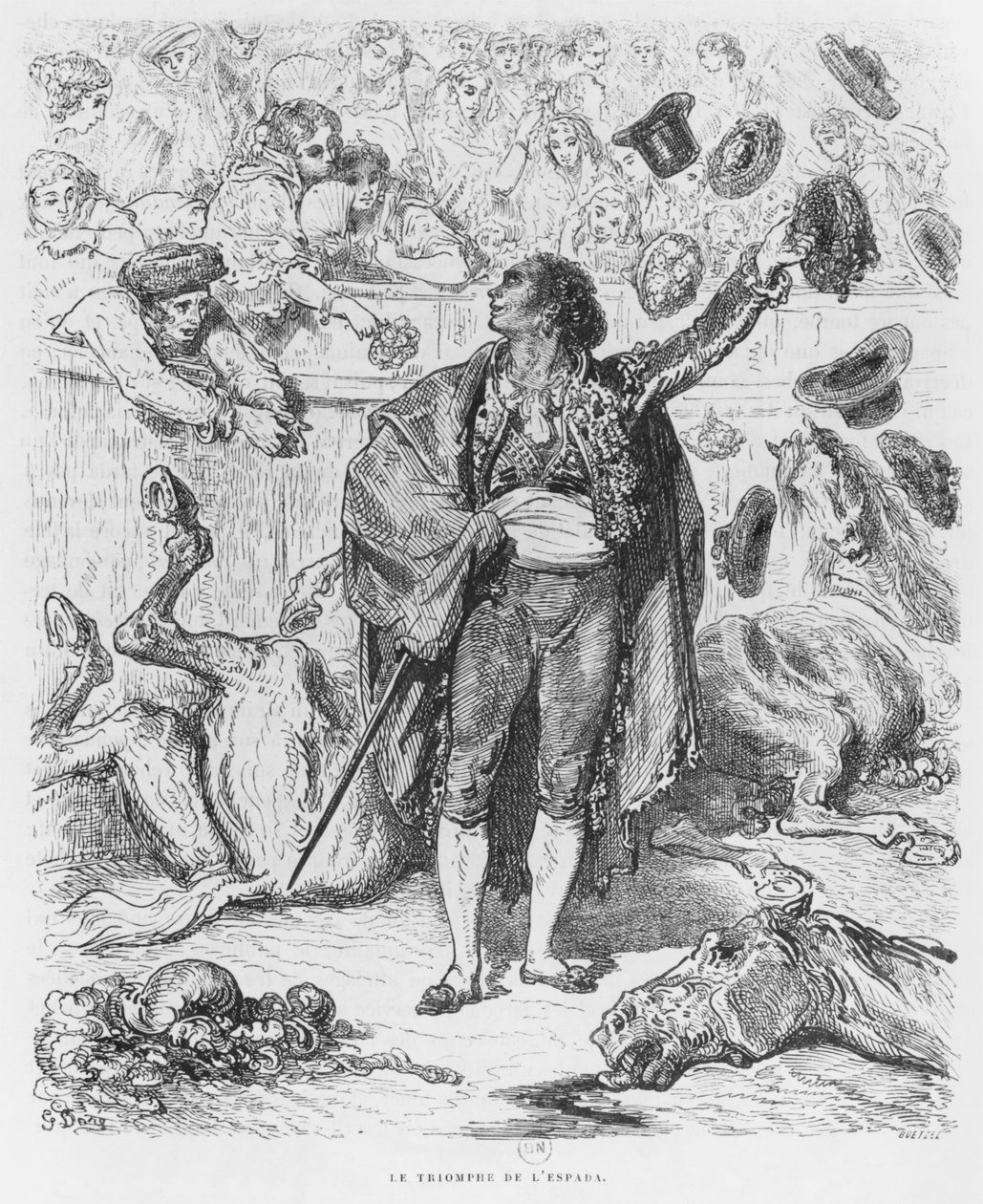 Triunfo de um matador, gravado por Boetzel de Gustave Dore