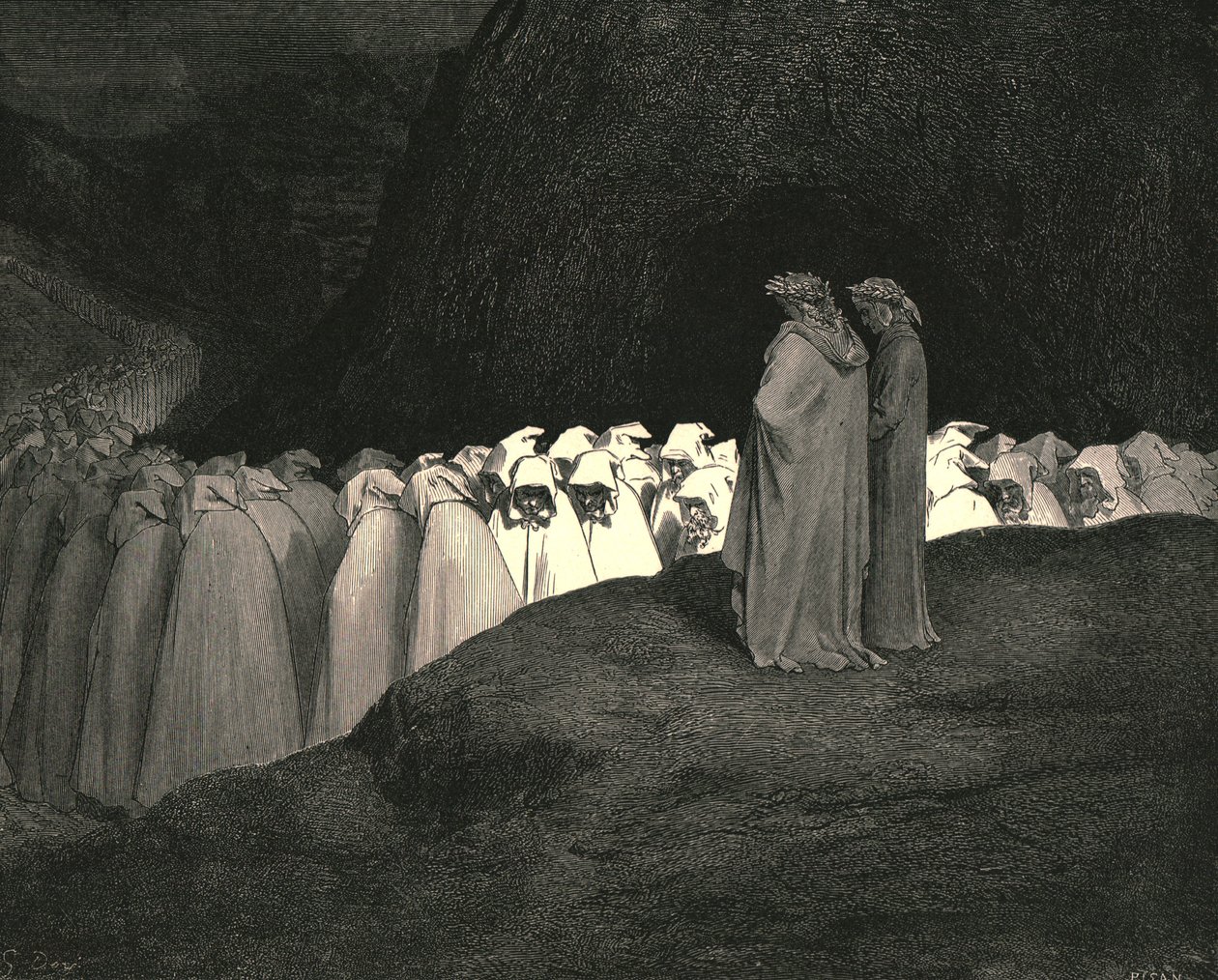 Toscano ... desdém por não nos instruir quem és, c1890. de Gustave Dore