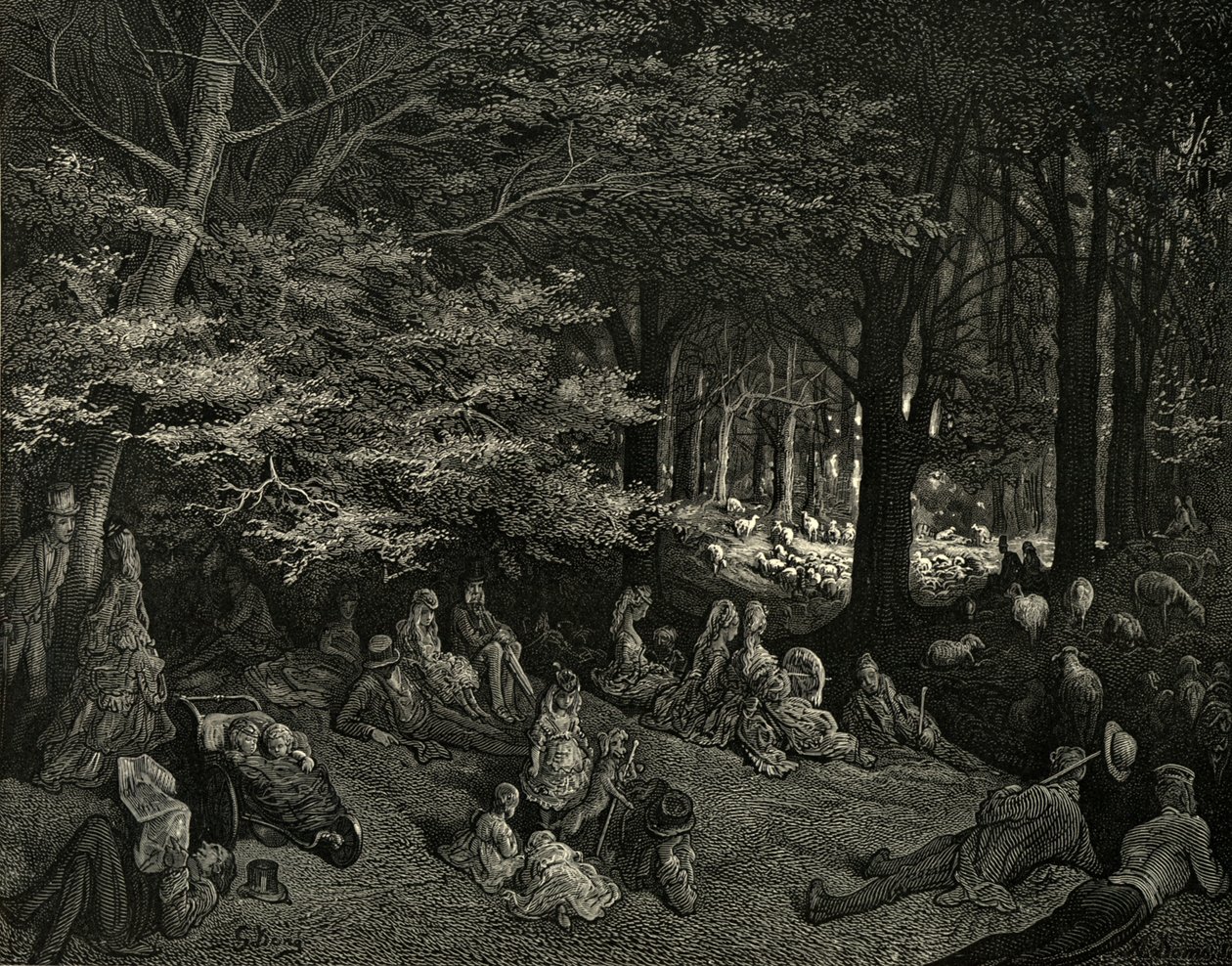 Sob o Regente das Árvores de Gustave Dore