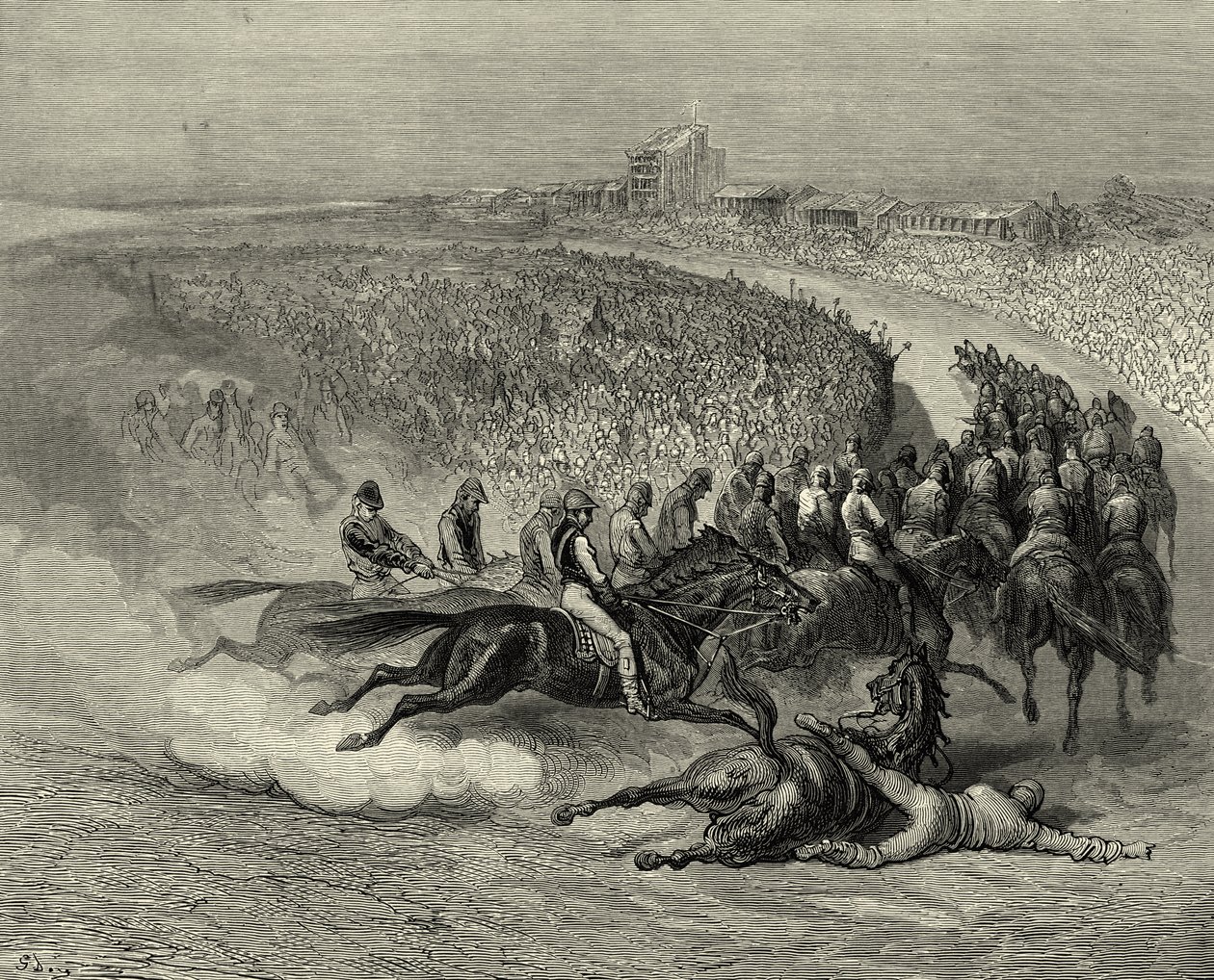 Victorian Derby no canto de Tattenham de Gustave Dore