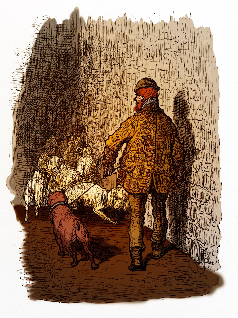 Londres vitoriana docas gravura por Gustave Doré de Gustave Dore