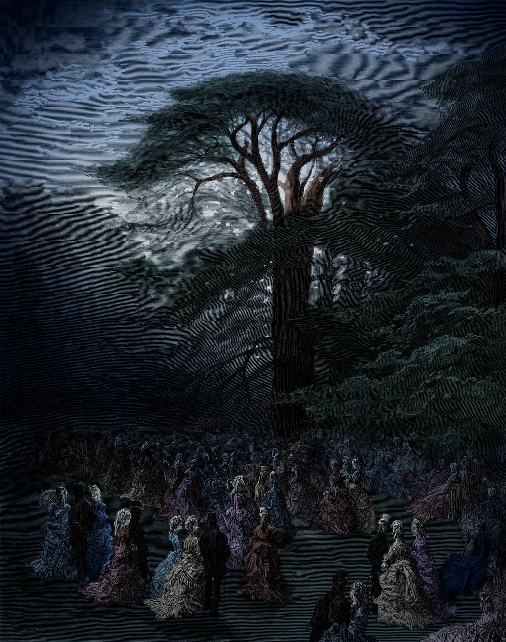 Festa vitoriana em Londres, Chiswick by Doré de Gustave Dore