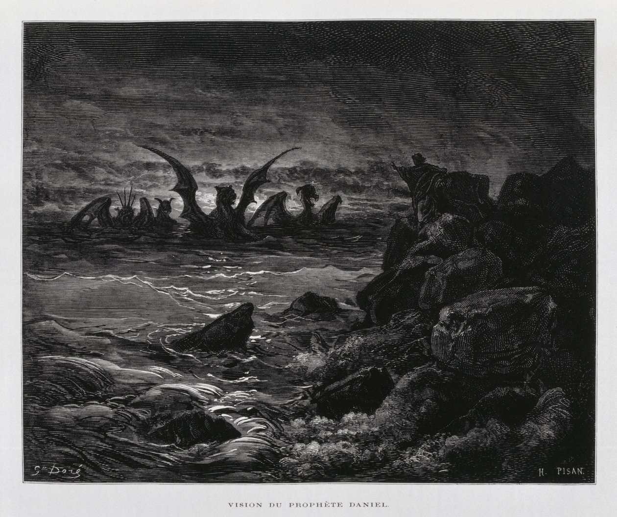 Visão do profeta Daniel, ilustração da Bíblia de Dore de Gustave Dore